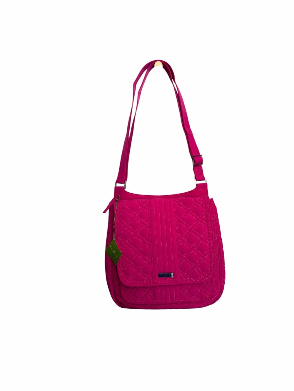 Vera Bradley Fuchsia Quilted Shoulder Bag with Adjustable Strap